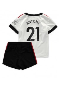 Manchester United Antony #21 Babyklær Borte Fotballdrakt til barn 2022-23 Korte ermer (+ Korte bukser)